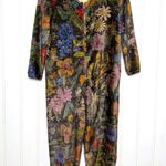 Natural Life  Floral Print Fleece One Piece Jumpsuit Cozy Size S Photo 1