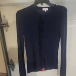Goldie  Navy Blue Cardigan with Ruffle Detail Size XS New Without Tags Photo 3