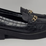 Kenneth Cole Reaction  Sienna Lug Black Loafers Shoes With Chain Size 9 Photo 0