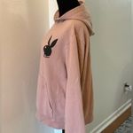 Playboy  Pink Pullover Hoodie w/ Black Bunny Logo Photo 3