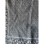 Stylish Black and White silk scarf Photo 2