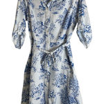 Chloe+Rene Woman’s Blue and White Printed Shirt Dress size large Photo 0