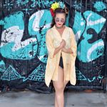 Vintage Asian yellow kimono robe Size M Photo 1