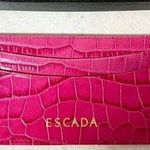 NWT ESCADA Embossed Leather Card Holder Mini Wallet Pink with Box Photo 0