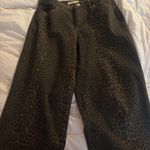 Low rise cheetah print jeans Brown Size 2 Photo 1