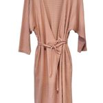 Mara Hoffman Tiffany Dress Pink Organic Cotton Belted Wrap Midi Oversized XS Photo 3