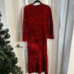 375 Double D Ranchwear Button Up Long Sleeve Dress Size Medium Color Red Orange Photo 4