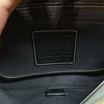 Coach Hamptons Flap.Blue on Blue. Leather and Canvas. Snap Closure. COA Photo 3