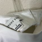 Jenny Yoo The Leia White Open Back Formal Cocktail Sheath Midi Dress Size 2 Photo 6