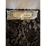 A'reve Boho Cardigan Size L Black Cream Lace Embroidered Button Front Romantic Size L Photo 2