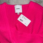 AKNVAS Dionne Fuchsia Pink Cashmere Long Sleeve Knit Mini Dress Photo 10