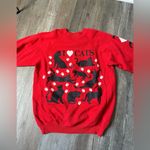 Hanes VTG I Love Cats Cat Lover Sweatshirt Crewneck Pullover Red Black Size S M Photo 1