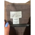 Venezia Brown Long Sleeve Dressy Collared Button Down Shirt Women Sz 22 Photo 6