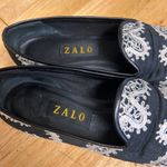 Zalo Women’s Black and White Embroidered Flats with Intricate Design size 8M‎ Photo 2