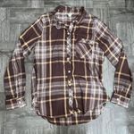 Aerie Brown Flannel Size XS Photo 0
