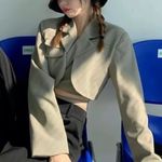 Cropped Blazer Green Size L Photo 1