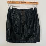 Free People x Urban Outfitters Faux Leather Mini Skirt- Black- Size 2 Photo 2