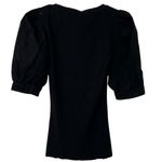 Nation Ltd S celine tee T-shirt Puff Shoulder V-neck Top Ribbed Fitted womens Photo 2