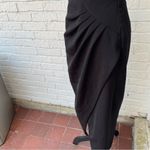 C/meo collective Adept Women's Black High Neck Backless Ruched Midi Dress Size M Size M Photo 3