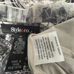 Style & Co Women's Black and White Patterned Top with Studs & Rhinestones Photo 8