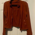 Rae Mode Rust Orange Zip Up Athletic Jacket Women Medium Workout Yoga Activewear Photo 10