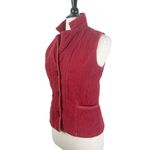 Habitat  Size Small Red Quilted Sleeveless Button Front Jacket Vest Photo 1