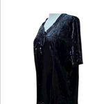 POL Black Crushed Velvet Lace-Up Women's Top Photo 2