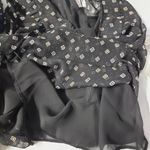 Joan Vass  New York Blouse Top Women's XS Extra Small Black Long Sleeve Pullover Photo 9