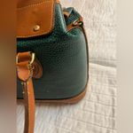Vintage green and brown leather handbag Photo 3