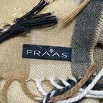 Fraas Cashmink Scarf Tan Black Fringe Tassels Plaid Germany Rectangle Photo 4