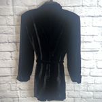 Amanda Smith Women’s Black Velvet Silk Blend Belted Shirt Jacket Dark Academia Photo 14