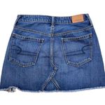 American Eagle Hi-Rise Festival Mini Distressed Mini Jean Denim Skirt Size 2 Photo 1
