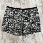 Maurice's  Black and White Paisley Floral Print Cuffed Shorts Size 1/2 Photo 0