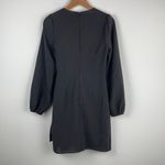Lulus NWT Believe It or Knot Black Long Sleeve Tie-Front Skater Dress - Size S Photo 7