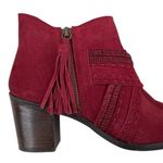 Naughty Monkey EUC  Leather Ankle
Boots Red Size 9 Photo 2