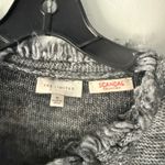 The Limited  Scandal Collection Gray Fringe Knit‎ Cardigan Sweater Wool Blend Photo 3