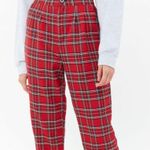 Urban Renewal URBAN RENWAL Outfitters Women's XS Red Plaid Straight Leg Trousers High Waist Photo 1
