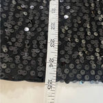 YVETTE FASHION Black Sequin Sleeveless Tank Top Women's Party Glam Stretch Size M Photo 6