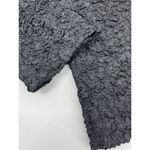 Vintage Cachet Crinkle Scrunch Stretch Black Satin Evening Jacket Women’s Size L Black Size L Photo 5