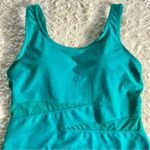 Catalina Swimwear Aquamarine One Piece Fully Lined Swimsuit Mesh Detail L 12-14 Photo 2