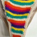 Forever 21 Y2K colorful crochet string bikini swim bottoms size small boho cute Photo 6