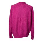 ZARA  Fuchsia Pink Alpaca Wool Blend Crew Neck Knit Sweater Fuzzy Winter‎ Holiday Photo 1