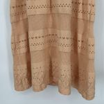 Earthbound Crochet Pointelle Knit Halter Dress Peach Pink Y2K Beach Size S Photo 3