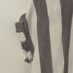 Madewell  55% Linen Striped Button Down Beachy Boho Tunic Shirt Size Medium Photo 2