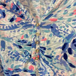 Lilly Pulitzer Essie Sleeveless Top Breakwater Tint / Party Wave Women’s Size XS Photo 3