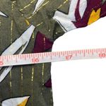 Zinzane EUC Green Purple Metallic Floral V Neck Crop Top Sz S Photo 6