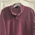 32 Degrees Heat Burgundy Fleece Snap Neck Pullover Sweatshirt Women's XL Purple Photo 2
