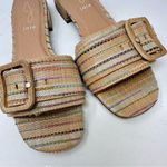 Joie  Claire Slip On Tweed Buckle Sandals Beige Size‎ 7.5 Photo 4