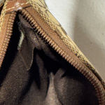 Coach  Small Tan and Brown Signature Wristlet Zip Pouch/Wallet Photo 2