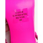 AQUA Sandals Womens Size 8 Square Toe Pink Raffia Detail Slip On Heel NEW Photo 7